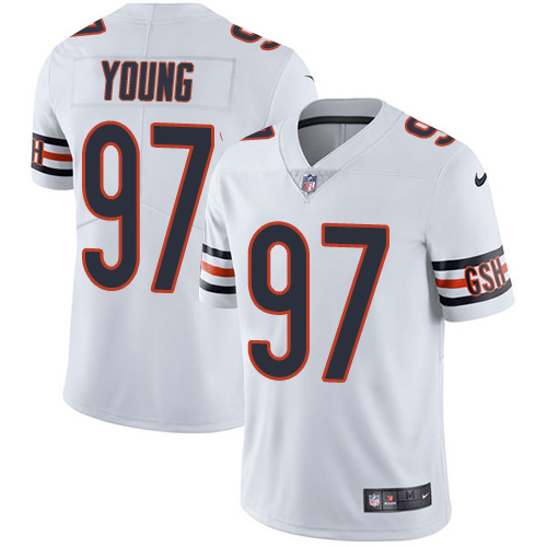 Nike Bears #97 Willie Young White Men's Stitched NFL Vapor Untouchable Limited Jersey - Click Image to Close